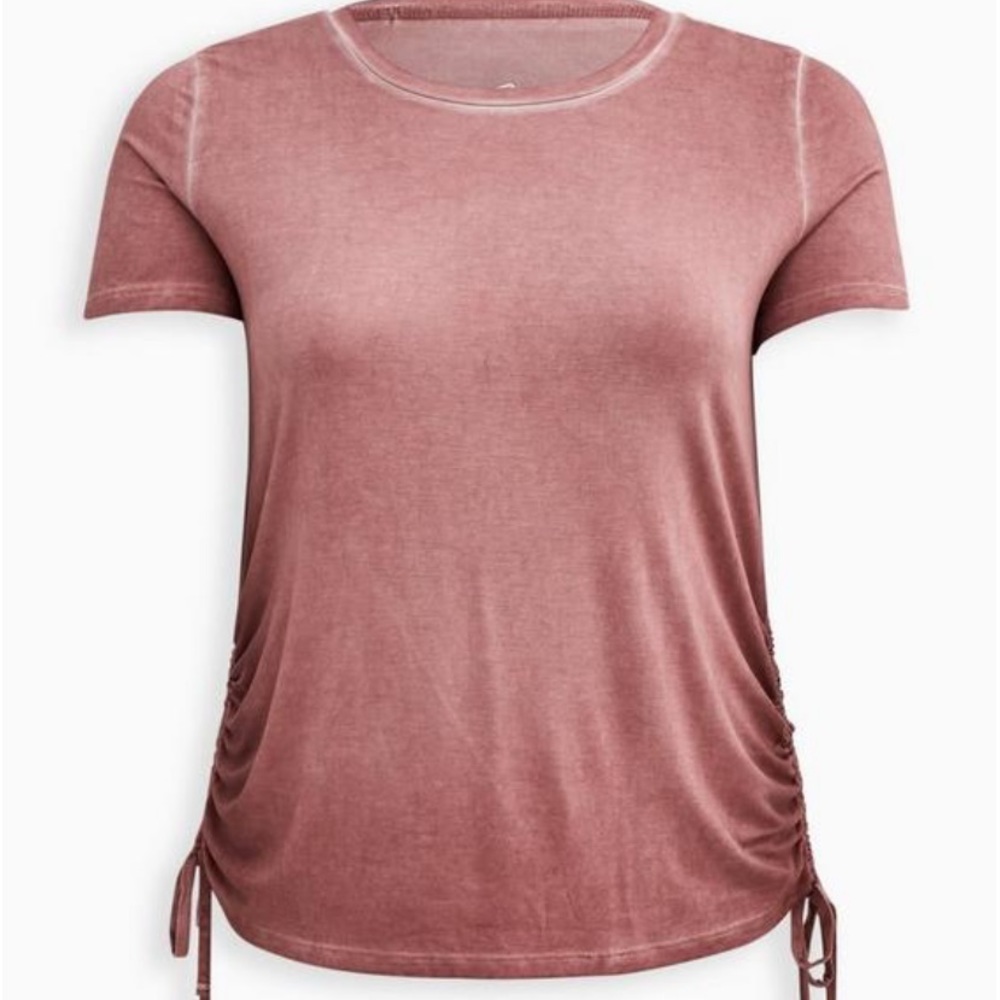 ‼️SALE‼️LoveSick Side-Tie Tee - Super Soft Mauve Wash size 6